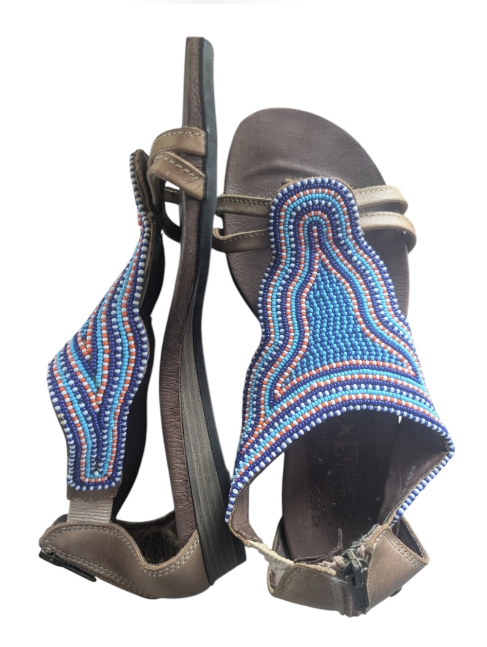 Pikolinos Maasai Beaded Leather Sandals 37